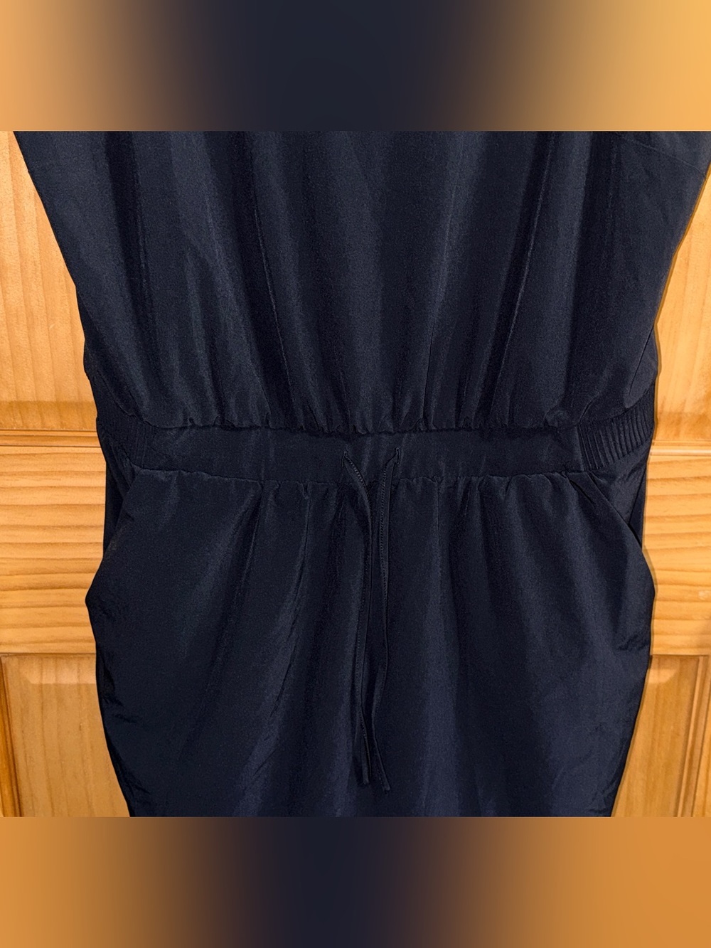 all in motion Black Sleeveless Drawstring Athletic Mini Dress-XL-EC - Picture 5 of 10